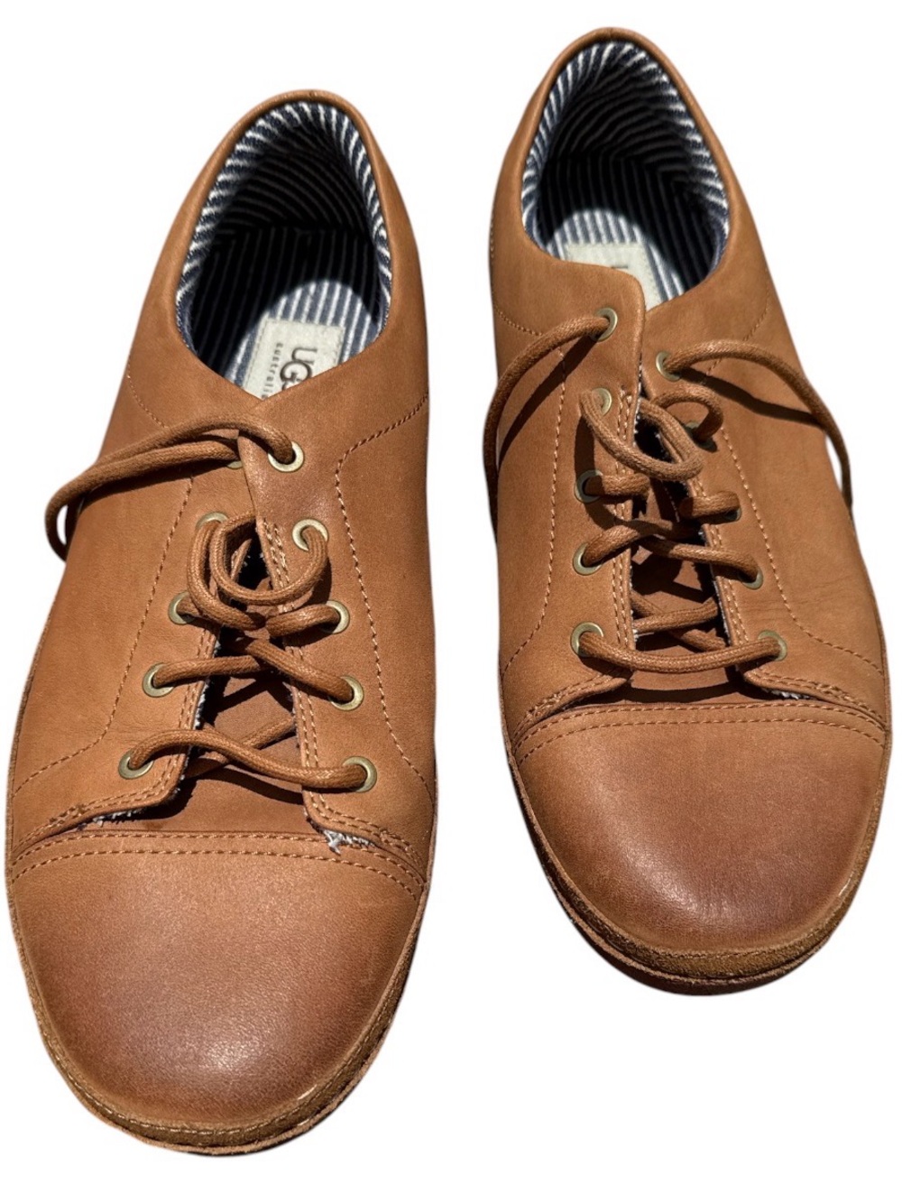 UGG Duncan Bay Men's Brown Leather Sneakers SZ 10